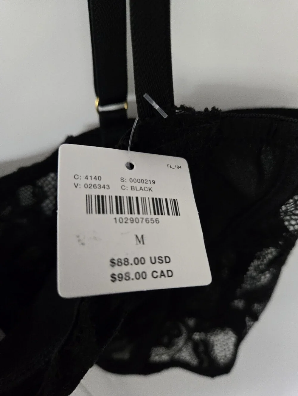 NWT Anthropologie Black Lace Bustier Crop Top